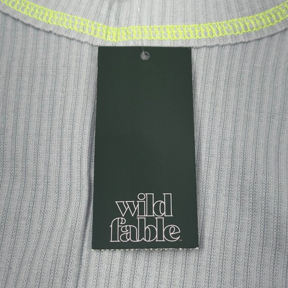 Wild Fable Women's Size XS Long Sleeve Slim Fit Baby Ribbed Tee Shirt Blue New - Picture 3 of 13